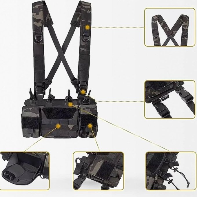 Kamizelka piersiowa X-Harness z szybkim wypięciem "Tigris" - obrazek 5