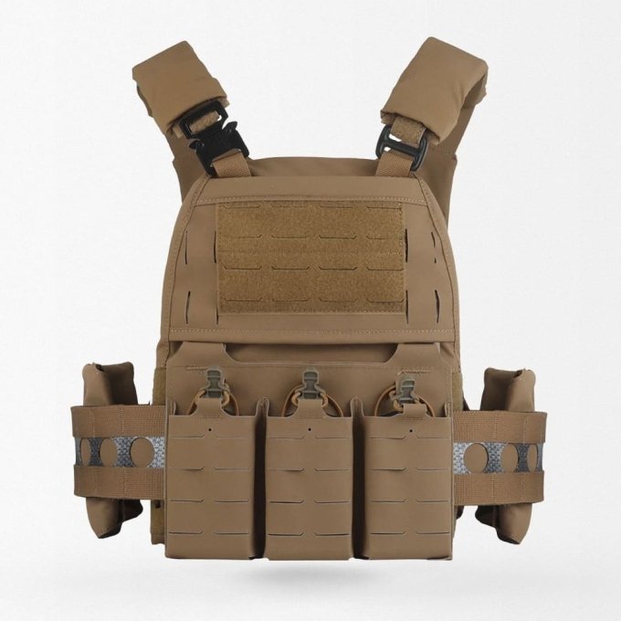 Taktyczna kamizelka na płyty balistyczne Ferro Concept khaki - obrazek 2