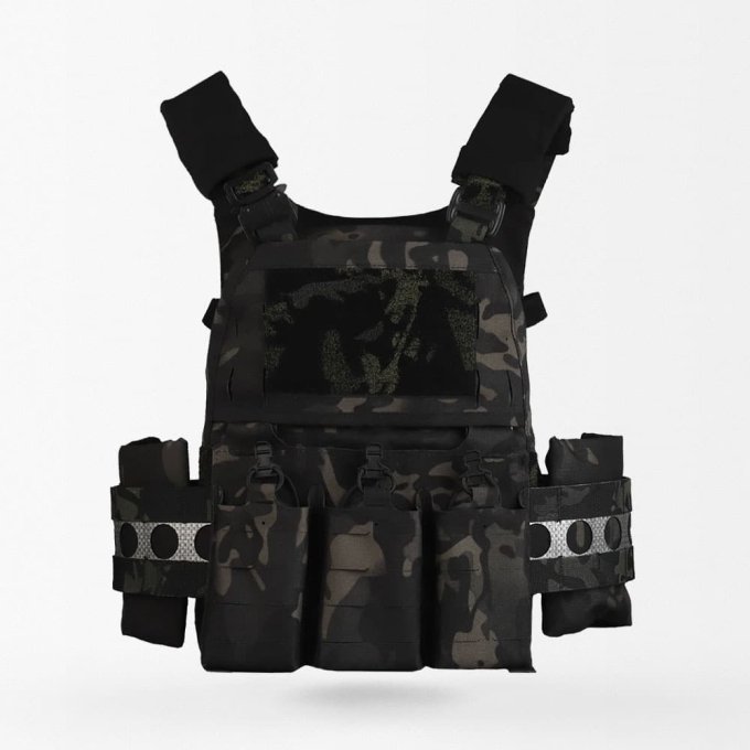 Kamizelka taktyczna Plate Carrier Ferro Concepts Multicam Black - obrazek 2
