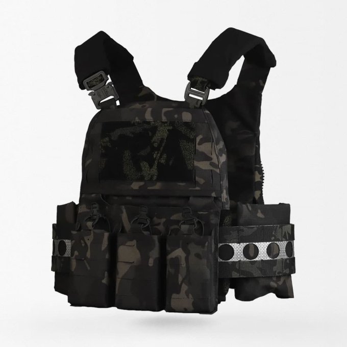 Kamizelka taktyczna Plate Carrier Ferro Concepts Multicam Black