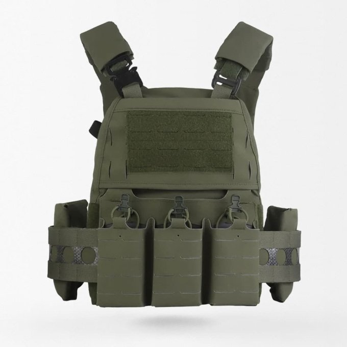 Taktyczna kamizelka Ferro Concepts Plate Carrier, zielona OD - obrazek 2