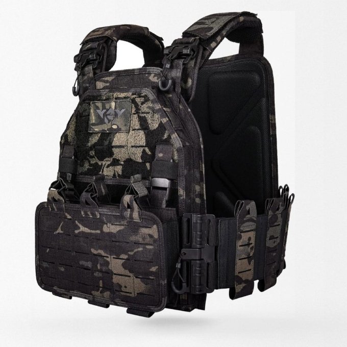 Lekka kamizelka taktyczna Plate Carrier Multicam Black - obrazek 2