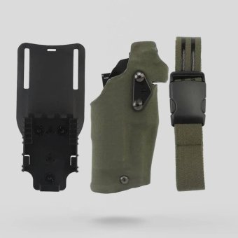 Zielona kabura taktyczna na udo do Glocka 17