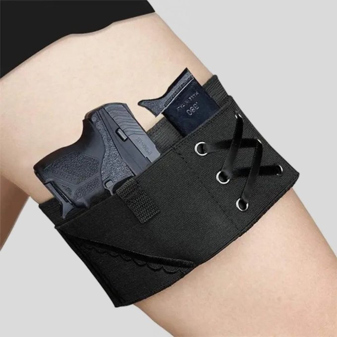 Damska kabura udowa na pistolet