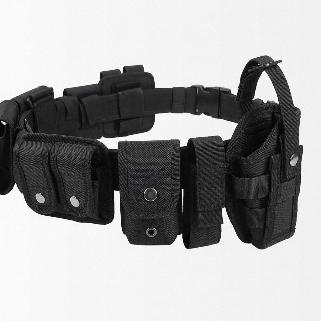 Tactical belts with pouches