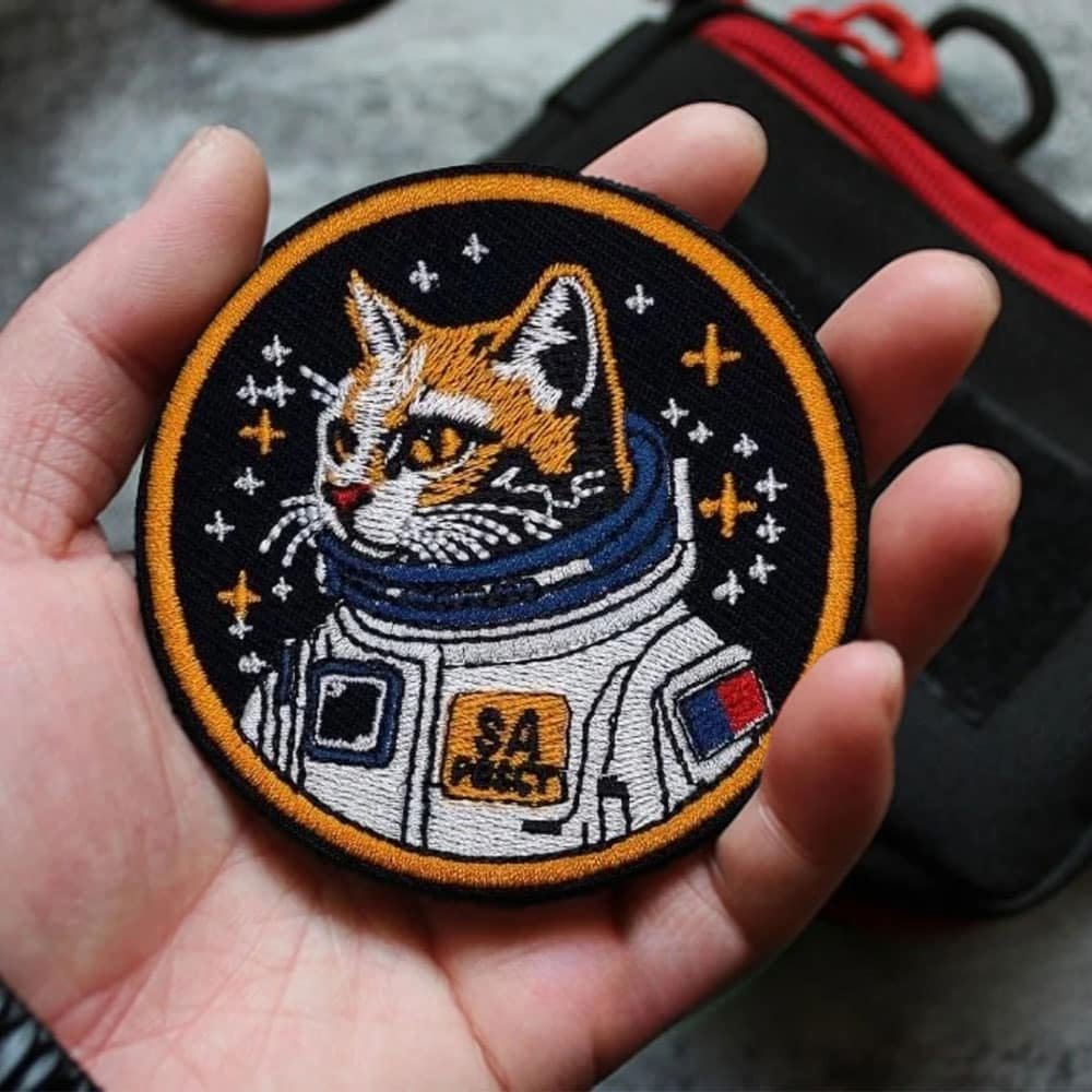 Naszywka kot astronauta