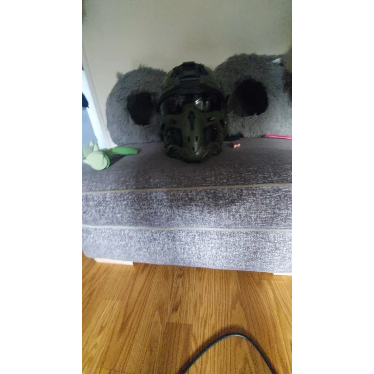 Taktyczny kask airsoftowy z pełną ochroną twarzy photo review