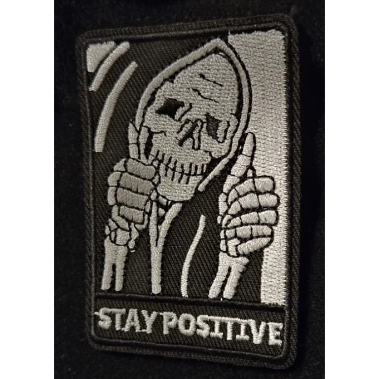 Stay Positive Skull Patch photo review