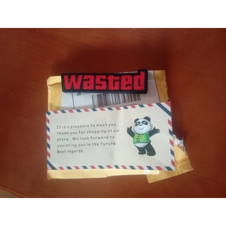 Naszywka haftowana Wasted Gaming photo review