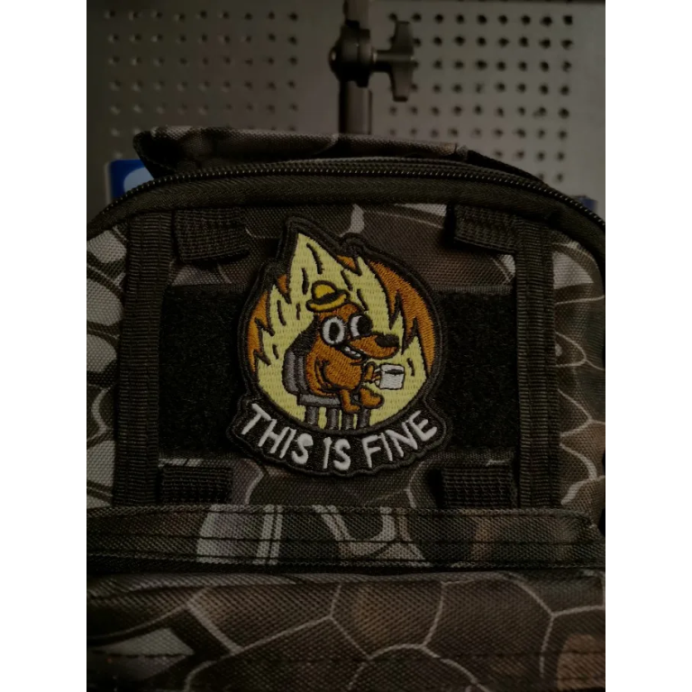 This is fine śmieszna memowa naszywka photo review