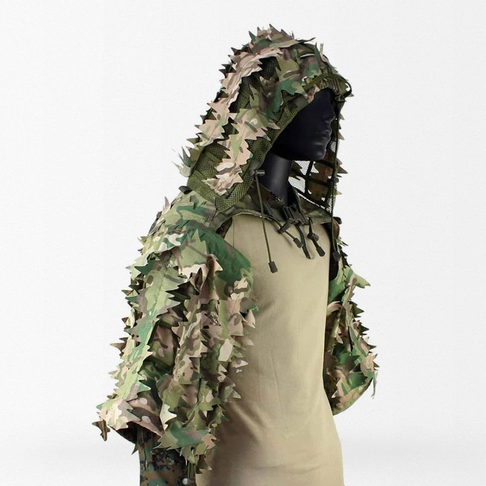 Ghillie Leaf Viper Hood – kaptur z liśćmi 3D - obrazek 2