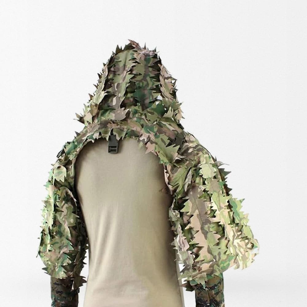 Ghillie Leaf Viper Hood – kaptur z liśćmi 3D - obrazek 3