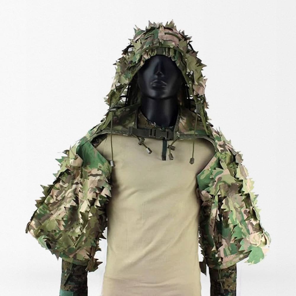 Ghillie Leaf Viper Hood – kaptur z liśćmi 3D