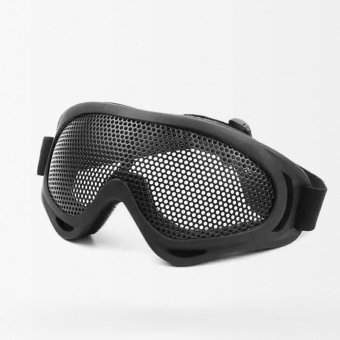 Taktyczne okulary z metalową siatką